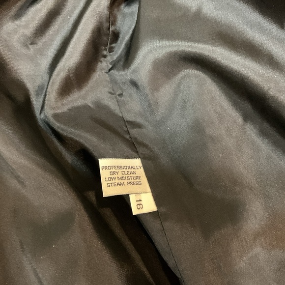 Herman Kay Womens Black Long Sleeve Collared Button Front Classic Coat Size 16 - Picture 9 of 12